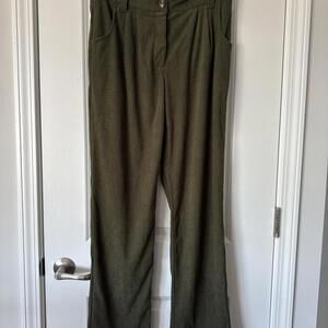 Olive Green Corduroy Pants with Front Pockets